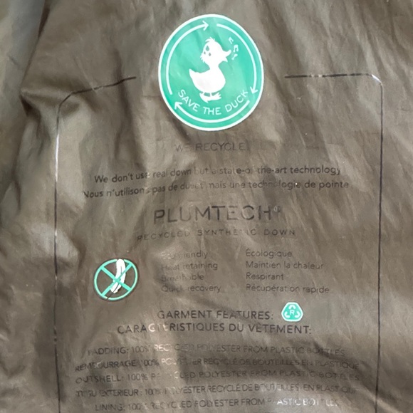 SAVE THE DUCK Women's Olive Green Down Jacket - Picture 6 of 8